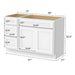 51" Modern Freestanding Oak Plywood Bathroom Vanity Base Only – Shaker Style Storage Cabinet with 3 Drawers & 2 Soft-Closing Doors VA40153-36 - HomeBeyond