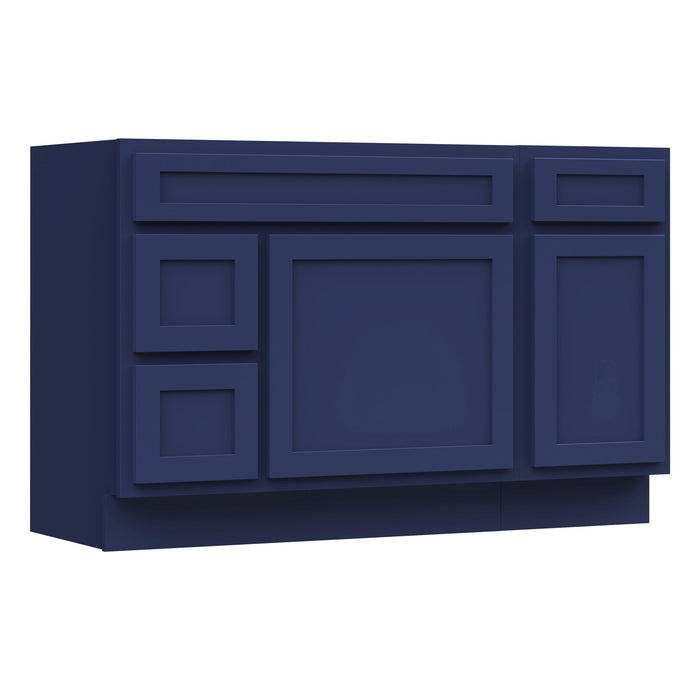 51" Modern Freestanding Oak Plywood Bathroom Vanity Base Only – Shaker Style Storage Cabinet with 3 Drawers & 2 Soft-Closing Doors VA40362L-151 - HomeBeyond