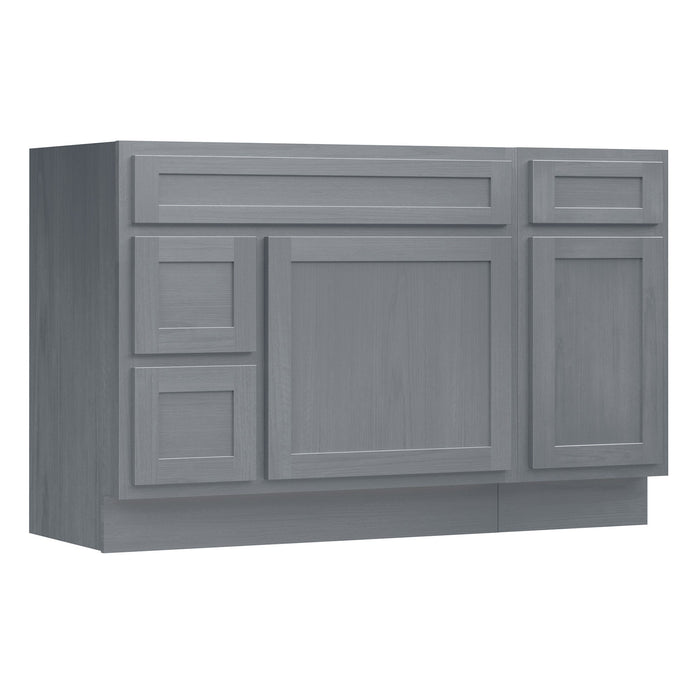 51" Modern Freestanding Oak Plywood Bathroom Vanity Base Only – Shaker Style Storage Cabinet with 3 Drawers & 2 Soft-Closing Doors VA40362L-151 - HomeBeyond