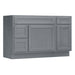 51" Modern Freestanding Oak Plywood Bathroom Vanity Base Only – Shaker Style Storage Cabinet with 3 Drawers & 2 Soft-Closing Doors VA40362L-151 - HomeBeyond