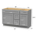 51" Modern Freestanding Oak Plywood Bathroom Vanity Base Only – Shaker Style Storage Cabinet with 3 Drawers & 2 Soft-Closing Doors VA40362R-151 - HomeBeyond