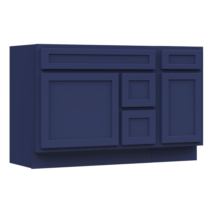 51" Modern Freestanding Oak Plywood Bathroom Vanity Base Only – Shaker Style Storage Cabinet with 3 Drawers & 2 Soft-Closing Doors VA40362R-151 - HomeBeyond