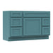 51" Modern Freestanding Oak Plywood Bathroom Vanity Base Only – Shaker Style Storage Cabinet with 5 Drawers & 1 Soft-Closing Door VA40153-362R - HomeBeyond