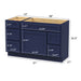 51" Modern Freestanding Oak Plywood Bathroom Vanity Base Only – Shaker Style Storage Cabinet with 5 Drawers & 1 Soft-Closing Door VA40153-362R - HomeBeyond