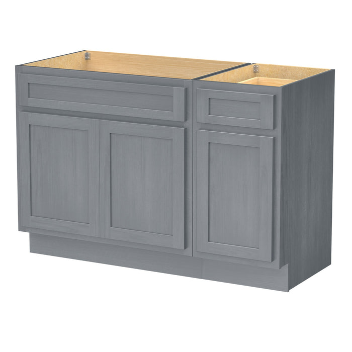 51" Oak Bathroom Vanity Cabinet without Top - 1 Drawer & 3 Doors - HomeBeyond