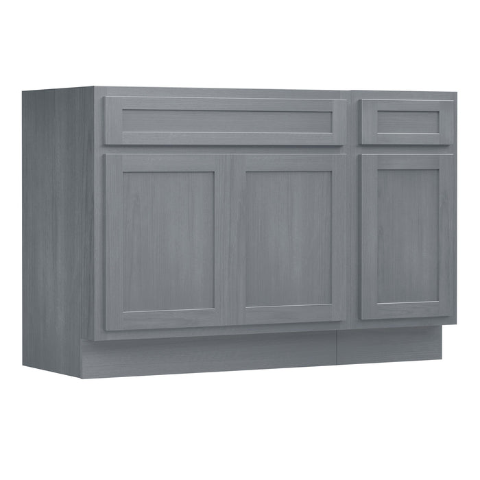 51" Oak Bathroom Vanity Cabinet without Top - 1 Drawer & 3 Doors - HomeBeyond