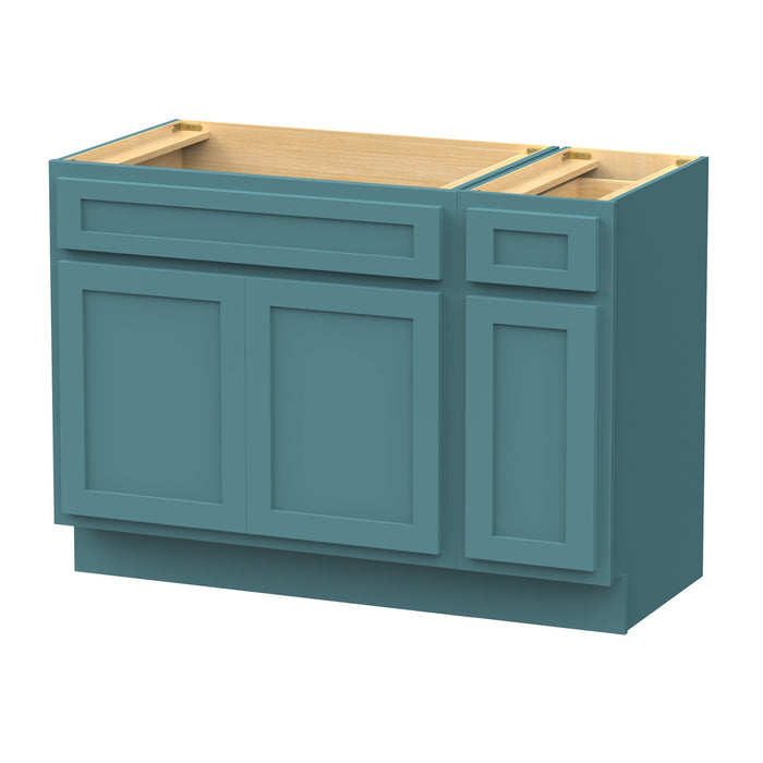 51" Oak Bathroom Vanity Cabinet without Top - 1 Drawer & 3 Doors - HomeBeyond