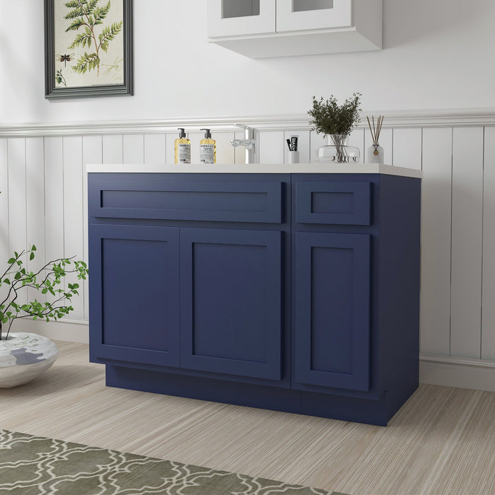 51" Oak Bathroom Vanity Cabinet without Top - 1 Drawer & 3 Doors - HomeBeyond