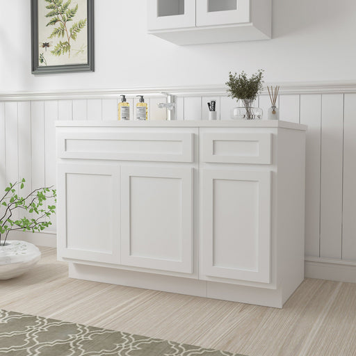 51" Oak Bathroom Vanity Cabinet without Top - 1 Drawer & 3 Doors - HomeBeyond