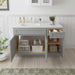 51" Oak Bathroom Vanity Cabinet without Top - 1 Drawer & 3 Doors - HomeBeyond