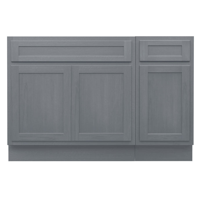 51" Oak Bathroom Vanity Cabinet without Top - 1 Drawer & 3 Doors - HomeBeyond