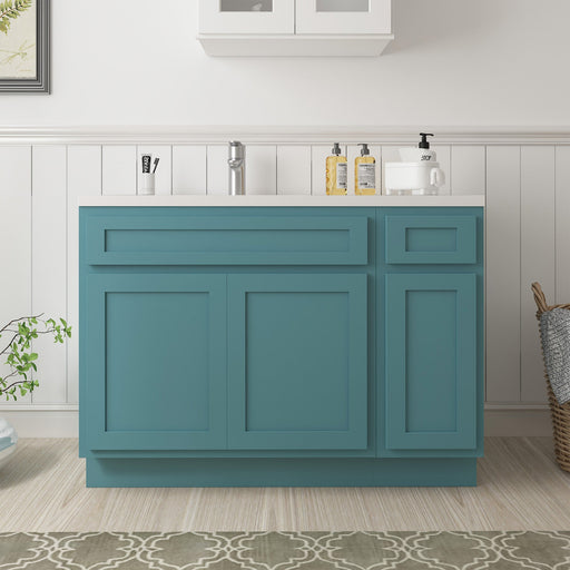 51" Oak Bathroom Vanity Cabinet without Top - 1 Drawer & 3 Doors - HomeBeyond