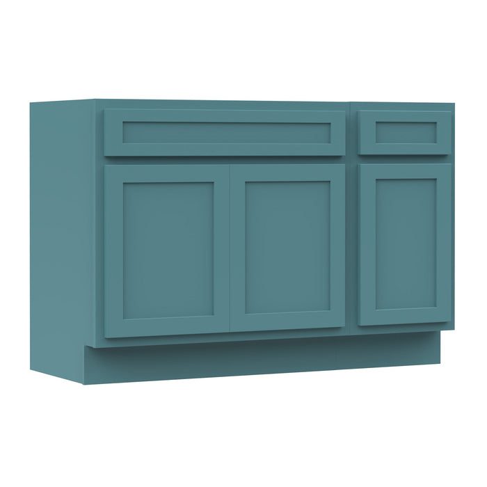 51" Oak Bathroom Vanity Cabinet without Top - 1 Drawer & 3 Doors - HomeBeyond