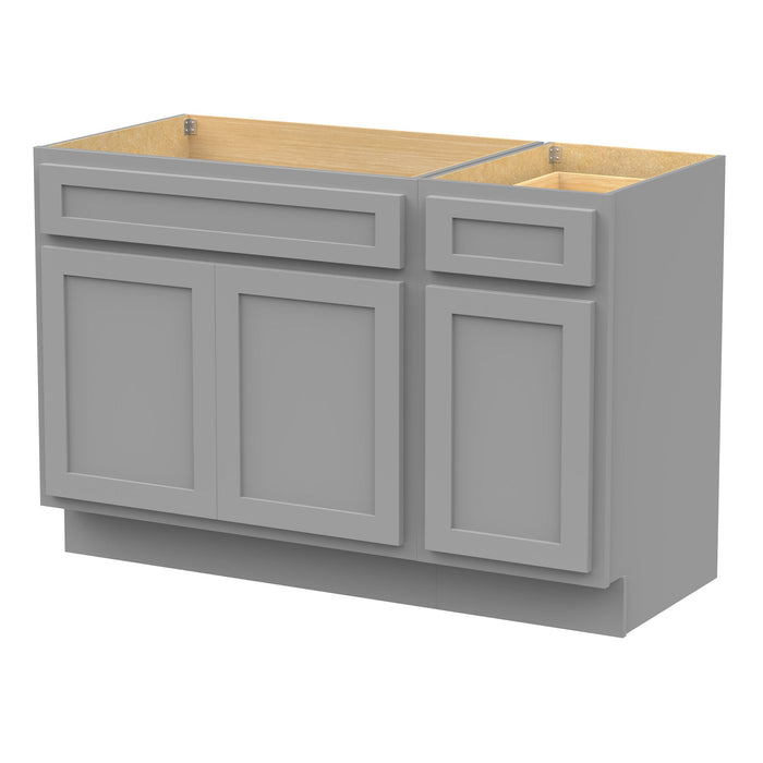 51" Oak Bathroom Vanity Cabinet without Top - 1 Drawer & 3 Doors - HomeBeyond