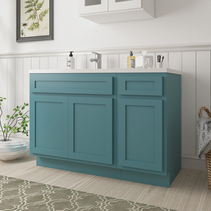 51" Oak Bathroom Vanity Cabinet without Top - 1 Drawer & 3 Doors - HomeBeyond