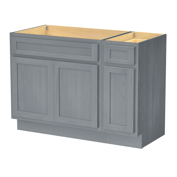 51" Oak Bathroom Vanity Cabinet without Top - 1 Drawer & 3 Doors - HomeBeyond