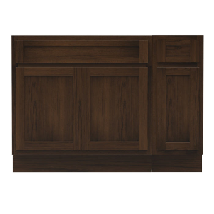 51" Oak Bathroom Vanity Cabinet without Top - 1 Drawer & 3 Doors - HomeBeyond