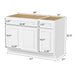 51" Oak Bathroom Vanity Cabinet without Top - 1 Drawer & 3 Doors - HomeBeyond