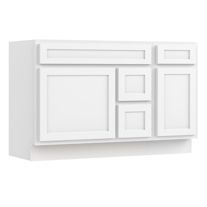 51" Oak Bathroom Vanity Cabinet without Top - 3 Drawers & 2 Doors - HomeBeyond