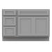 51" Oak Bathroom Vanity Cabinet without Top - 3 Drawers & 2 Doors - HomeBeyond