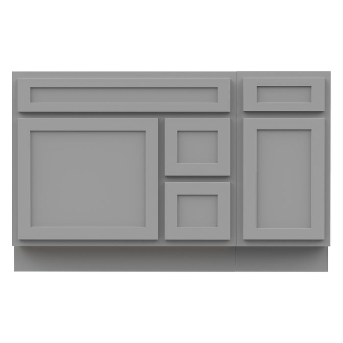 51" Oak Bathroom Vanity Cabinet without Top - 3 Drawers & 2 Doors - HomeBeyond
