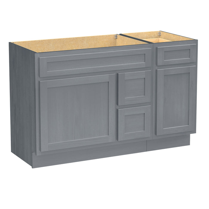 51" Oak Bathroom Vanity Cabinet without Top - 3 Drawers & 2 Doors - HomeBeyond