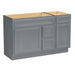 51" Oak Bathroom Vanity Cabinet without Top - 3 Drawers & 2 Doors - HomeBeyond