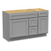 51" Oak Bathroom Vanity Cabinet without Top - 3 Drawers & 2 Doors - HomeBeyond