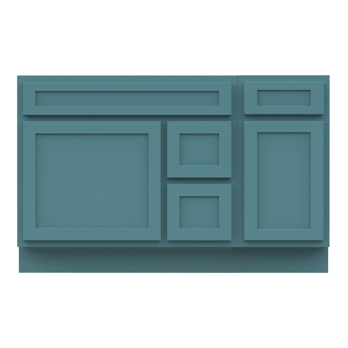 51" Oak Bathroom Vanity Cabinet without Top - 3 Drawers & 2 Doors - HomeBeyond