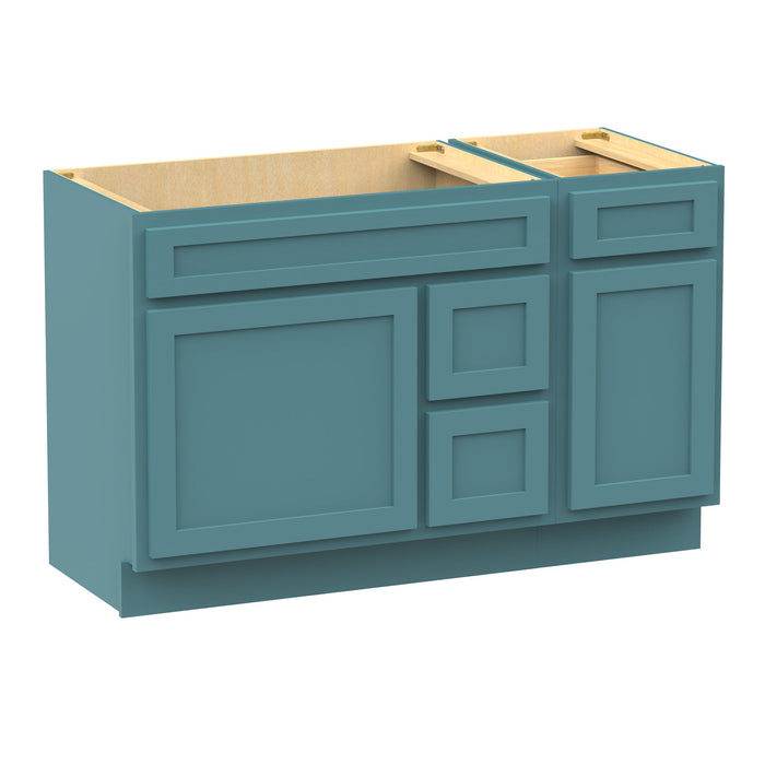 51" Oak Bathroom Vanity Cabinet without Top - 3 Drawers & 2 Doors - HomeBeyond