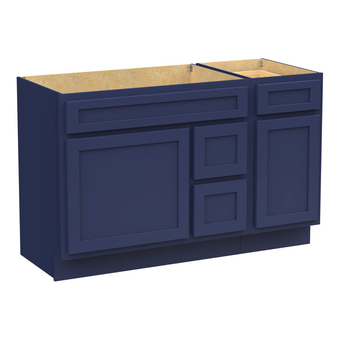 51" Oak Bathroom Vanity Cabinet without Top - 3 Drawers & 2 Doors - HomeBeyond
