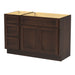 51" Oak Bathroom Vanity Cabinet without Top - 3 Drawers & 2 Doors - HomeBeyond