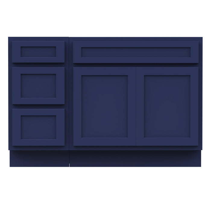 51" Oak Bathroom Vanity Cabinet without Top - 3 Drawers & 2 Doors - HomeBeyond