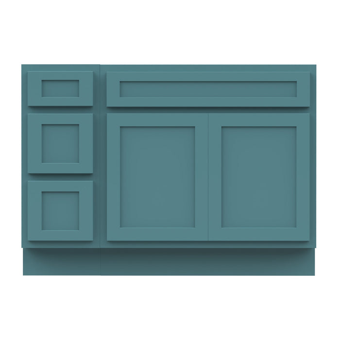 51" Oak Bathroom Vanity Cabinet without Top - 3 Drawers & 2 Doors - HomeBeyond