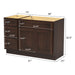 51" Oak Bathroom Vanity Cabinet without Top - 3 Drawers & 2 Doors - HomeBeyond