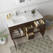51" Oak Bathroom Vanity Cabinet without Top - 3 Drawers & 2 Doors - HomeBeyond
