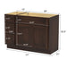51" Oak Bathroom Vanity Cabinet without Top - 3 Drawers & 2 Doors - HomeBeyond