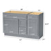 51" Oak Bathroom Vanity Cabinet without Top - 3 Drawers & 2 Doors - HomeBeyond