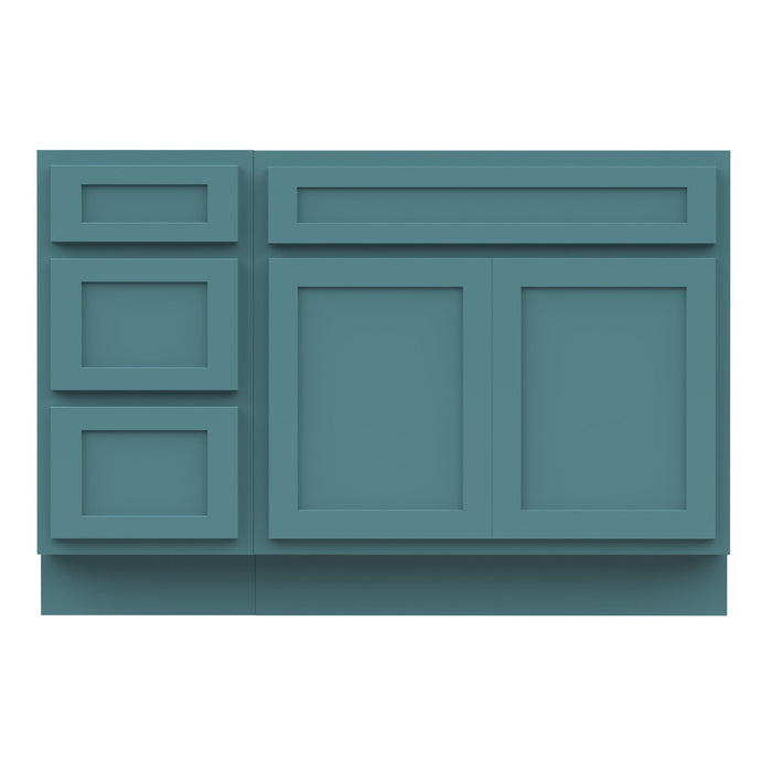 51" Oak Bathroom Vanity Cabinet without Top - 3 Drawers & 2 Doors - HomeBeyond
