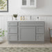 51" Oak Bathroom Vanity Cabinet without Top - 5 Drawers & 1 Door - HomeBeyond