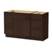 51" Oak Bathroom Vanity Cabinet without Top - 5 Drawers & 1 Door - HomeBeyond