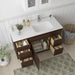 51" Oak Bathroom Vanity Cabinet without Top - 5 Drawers & 1 Door - HomeBeyond