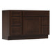 51" Oak Bathroom Vanity Cabinet without Top - 5 Drawers & 1 Door - HomeBeyond