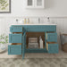 51" Oak Bathroom Vanity Cabinet without Top - 5 Drawers & 1 Door - HomeBeyond