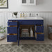 51" Oak Bathroom Vanity Cabinet without Top - 5 Drawers & 1 Door - HomeBeyond