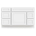 51" Oak Bathroom Vanity Cabinet without Top - 5 Drawers & 1 Door - HomeBeyond