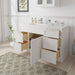 51" Oak Bathroom Vanity Cabinet without Top - 5 Drawers & 1 Door - HomeBeyond
