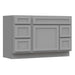 51" Oak Bathroom Vanity Cabinet without Top - 5 Drawers & 1 Door - HomeBeyond