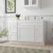 51" Oak Bathroom Vanity Cabinet without Top - 5 Drawers & 1 Door - HomeBeyond