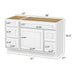 51" Oak Bathroom Vanity Cabinet without Top - 5 Drawers & 1 Door - HomeBeyond
